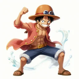 luffy from one piece league of legends splash art, Art Station
