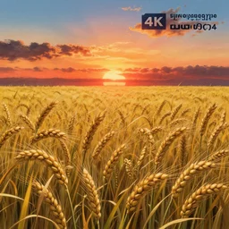 sharp focus, breath taking beautiful, aesthetically pleasing, gouache field of grain at sunset, digital concept art background by hayao miyazaki and studio ghibli, fine art, official media, high definition, illustration, ambient lighting, hdr, hd, uhd, 4 k, 8 k, cinematic, high quality scan, award winning, trending, featured, masterful, dynamic, energetic, lively, elegant, intricate, complex, highly detailed, richly textured, rich vivid color, masterpiece.