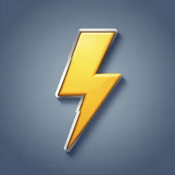 electric hazard lightning bolt icon, highly detailed, 4K HD, vector art, cool color pallet