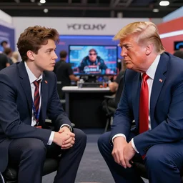 markiplier meeting donald trump at a gaming convention