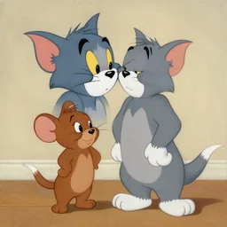 Real-life Tom and Jerry, painted by Lucian Freud