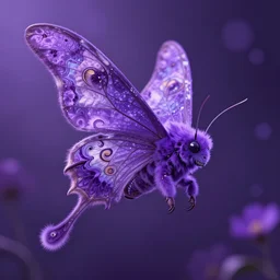 profile of a fuzzy, flowery, elegant, kaiju moth dragon, gorgeous, vibrant purple colour palette, bokeh, digital art, alphonse mucha, rhads, ross tran, artstation, artgem, greg rutkowski, octane render, pixar animation, 1 6 k