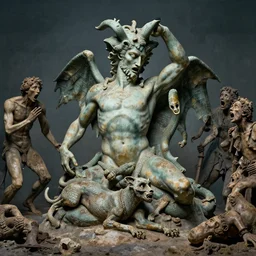 a ancient hydra looking down onto earth as the petrified humans gasp in fear