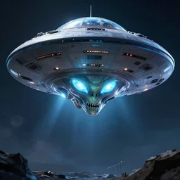 spaceship ufo, alien portrait, glowing, grim, jaw - dropping, dynamic lighting, intricate, 4 k octane rendering - s 1 2 7 3 4 6 7 5 7 8