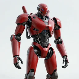 a cinematic still from Westworld, red mech, armored core, humanoid servo, octane render, nvidia raytracing demo, masterpiece