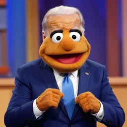 Joe Biden as a muppet in the Muppet Show
