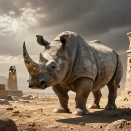 a righteous rhino in Ancient Egypt