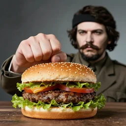 stalin smashes burger with his fist