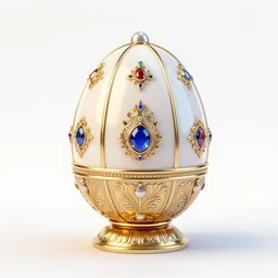 faberge egg, 3D model, white background