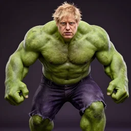 boris johnson as the incredible hulk, realistic, 8 k,