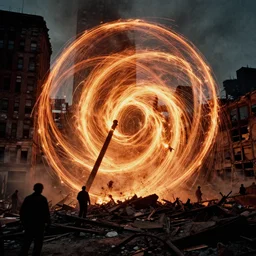 Nuclear war in New York, buildings in ruins. HD worth1000.com photography, award winning photos from the apocalypse, historical archive, Greg Rutkowski artistry works, industrial light and magic, light looping, light glow, National Geographic. Favorites on Deviantart, Trending on Artstation