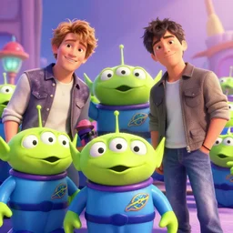 alien, disney, pixar, greg rutkowski, mcbess!!!, james jean!!!, 8 k, hd, dof, kodak film, volumetric lighting, subsurface scattering, iridescent, photorealistic, octane render
