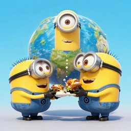despicable me!!! minion!!!! eating the earth, cinematic,