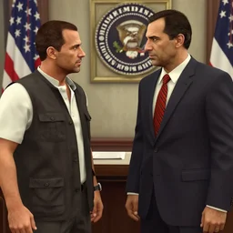 cj from gta san andreas talking to the president alberto fernandez