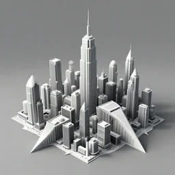 a space city growing in paradoxical directions in the style of mc escher