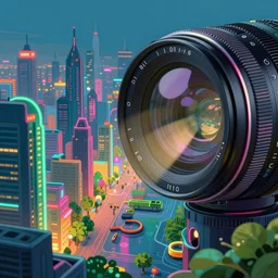 Port city, illustrated by Greg Rutkowski and Gaston Bussiere, 35mm lens, beautiful macro close-up imagery, vibrantly lush neon lighting, beautiful volumetric-lighting-style atmosphere, a futuristic atmosphere, intricate, detailed, photorealistic imagery, trending on artstation, 4k, 8k