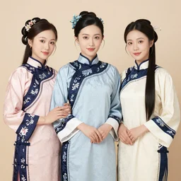 chinese style portrait of ladies