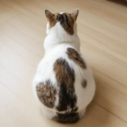 anatomically incorrect cat from behind