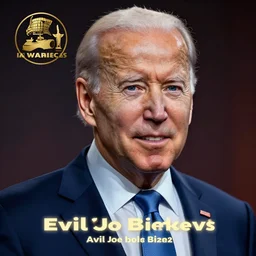 evil joe biden, digital art, ultrarealistic, award winning art