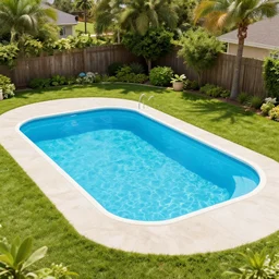 On a tree view of the neighbors backyard swimming pool, there is a mermaid swimming in it, photo realistic, award winning photo, detailed, 8k, hd