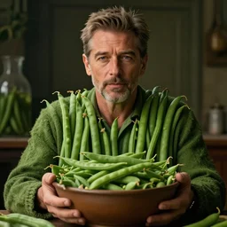 hyperrealistic dslr film still of jeff goldblum disguised as green beans, bowl of legumes, stunning 8 k octane comprehensive 3 d render, inspired by istvan sandorfi & greg rutkowski & unreal engine, perfect symmetry, dim volumetric cinematic lighting, extremely hyper - detailed, incredibly real lifelike attributes & flesh texture, intricate, masterpiece, artstation, stunning
