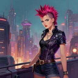 A professional digital painting of a 50s-punk sci-fi city, by Greg Rutkowski, trending on Artstation