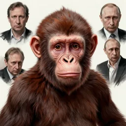 vladimir putin, anthropomorphic proboscis monkey vladimir putin hybrid, vladimir putin transformation, macabre, horror, by donato giancola and greg rutkowski and wayne barlow and zdzisław beksinski, realistic face, visible face, digital art