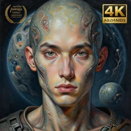 ultra realist intricate detailed painting of a single attractive male on an alien world, symmetry accurate features, very intricate details, focus, high resolution, 4 k, artstyle alex ries and hiraku tanaka, award winning