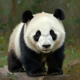 oil painting of panda bear in zoo, art by anders zorn, wonderful masterpiece by greg rutkowski, beautiful cinematic light, american romanticism by greg manchess