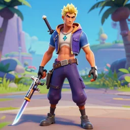 artis rock as a fortnite character, screenshot from fortnite, 3 d unreal engine render