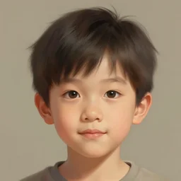 kid with big head, digital painting, beautiful lighting