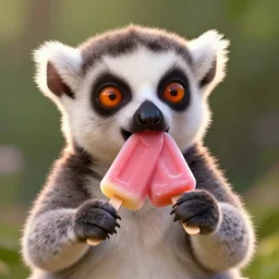 a lemur eating a popsicle, cute, intricate, highly detailed, digital painting, trending on artstation, smooth, sharp focus, backlit, rim light, vivid colors, illustration, unreal engine 5, 8 k, art by blizzard, league of legends, world of warcraft