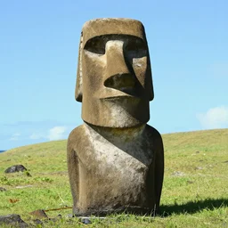 easter island head statue of gigachad