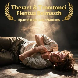 a man clenching his chest falling down, dramatic