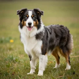 australian shepard in the style of neil gaiman