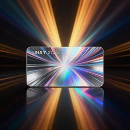 symmetry!! a futuristic of stunning octane render, tiny a future rectangular vip card, holographic neon, secret silver, in the darkabstract, artstation, loha studio, feifei ruan, wlop, beeple, bright colors