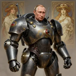 world war one era mech, vladimir putin, intricate, highly detailed, digital painting, artstation, concept art, smooth, sharp focus, illustration, unreal engine 5, 8 k, art by artgerm and greg rutkowski and alphonse mucha