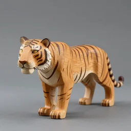 tiger made of wood