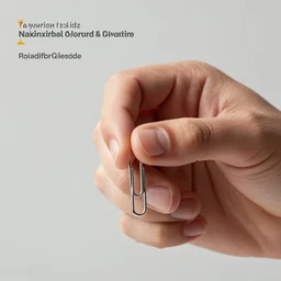 a normal hand with all five fingers, grabbing a paperclip, photography, award winning professional studio catalog