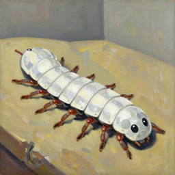 centipede covered in paper, painting by pablo picasso
