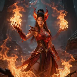 a female fire elemental