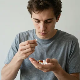A guy taking all drugs all at once