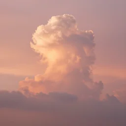 clouds in the shape of a beautiful curvy woman, realistic, detailed, orange / pink sky, dreamy