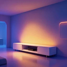 art by filip hodas, pixar and artgerm. led lights, sci - fi modern architect minimalist layout. colorful theme. clean, entertainment center, indoor, spacious. surrealism.