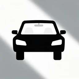 black vector icon of a car on white background, #vector
