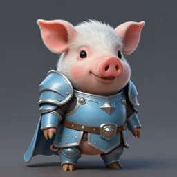 anthropomorphic warrior piglet, pale blue armor, cute and adorable, DnD character art portrait, matte fantasy painting, DeviantArt Artstation, by Jason Felix by Steve Argyle by Tyler Jacobson by Peter Mohrbacher, cinematic lighting