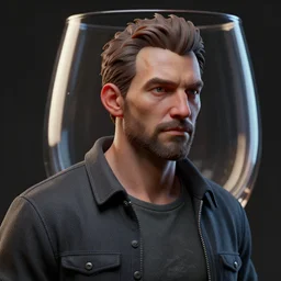 Clothed,worksafe.at CGSociety by WLOP,ilya kuvshinov,krenz cushart,Greg Rutkowski,trending on artstation.Zbrush sculpt colored,Octane render in Maya,Houdini VFX.Close-up wine glass.Cinematic dramatic atmosphere,sharp focus,soft volumetric studio lighting.