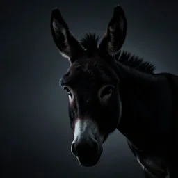 1 9 2 0 s horror movie poster featuring the silhouette of a head of a donkey, dark atmosphere, minimalist, sharp focus, smooth, dramatic lighting, 8 k