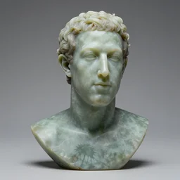 Jade sculpture of Mark Zuckerberg