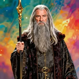 morgan freeman starring as gandalf in lord of the rings, matte painting, vibrant, colorful, 4 k, artstation, cgsociety